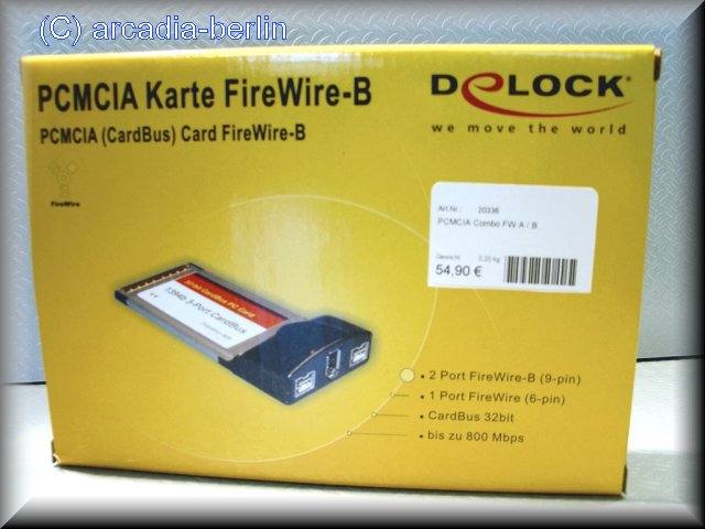 PCMCIA Karte FireWire-B von DeLock