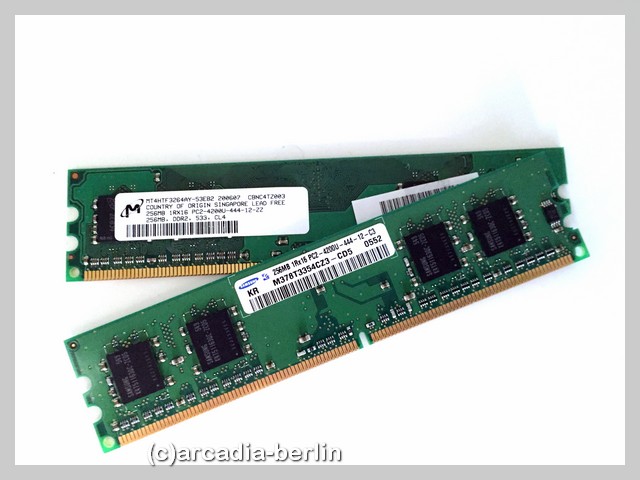 256MB DDR2 PC4200 Arbeitsspeicher RAM Memmory Samsung Micron Infineon #21841