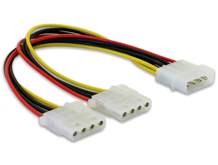 Delock 82100 Y- Kabel Stromversorgung > 2x 4pin Molex #22127