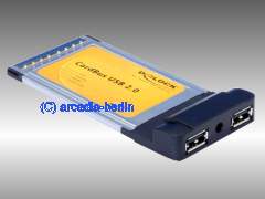 2 Port USB 2.0 PCMCIA Adapter DeLock Neu, OVP